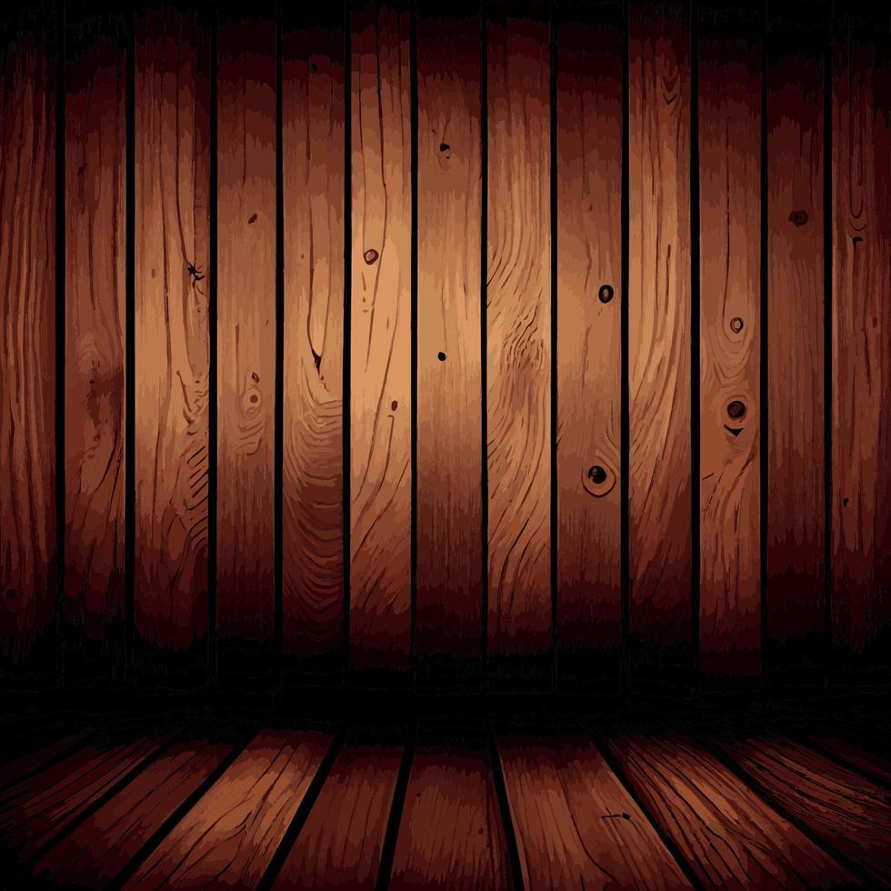 Realistic wood texture plank background, fiber texture pattern - Vector