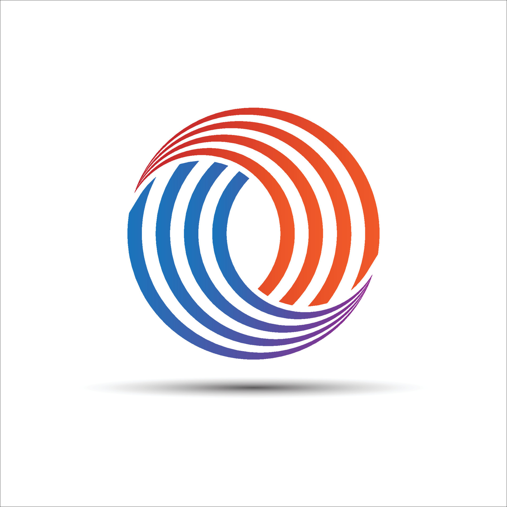 Round shape logo design symbol 17476758 Vector Art at Vecteezy