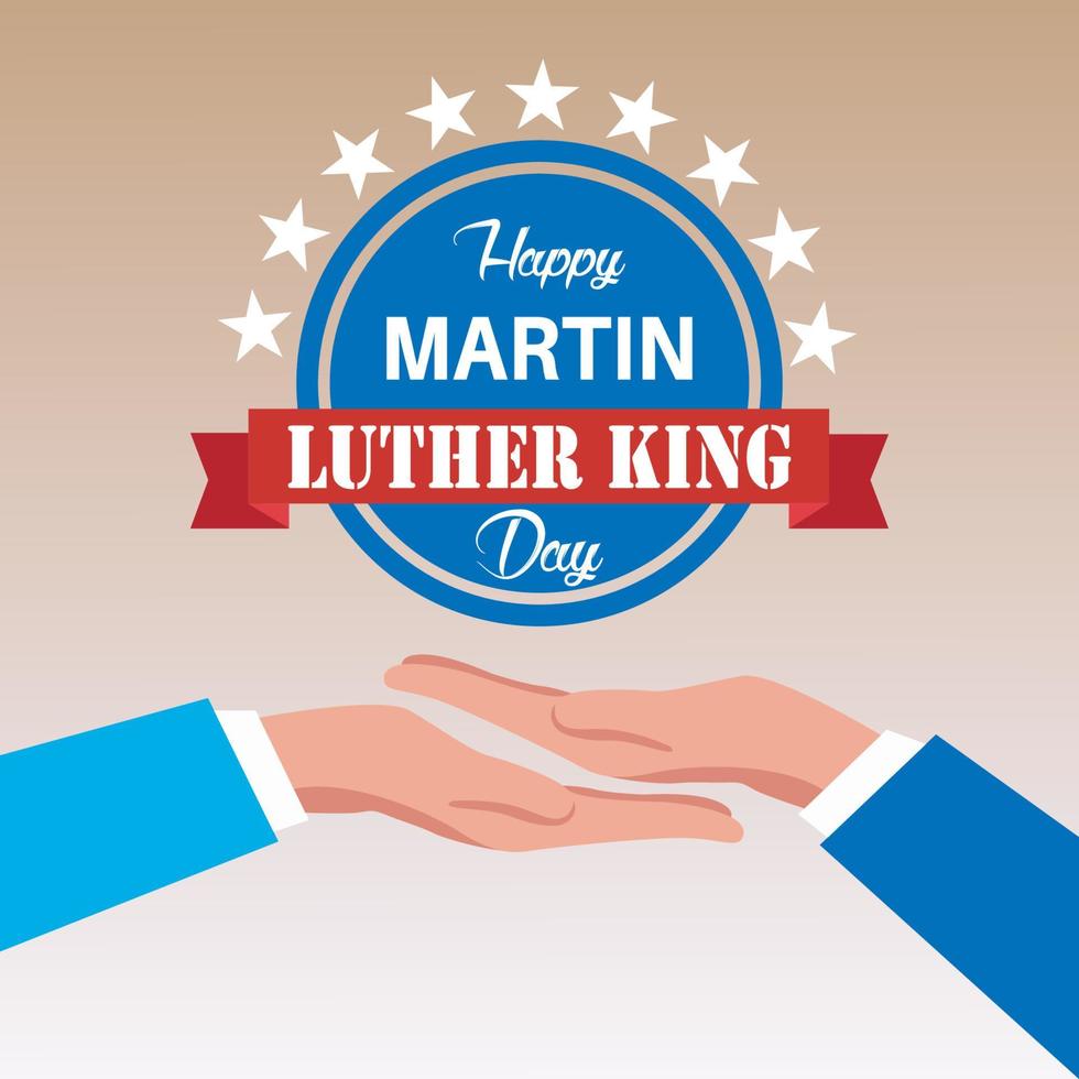 Happy Martin Luther King day design template vector