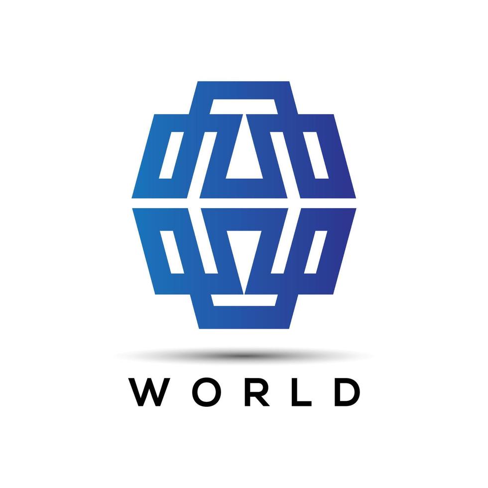diseño de logotipo mundial vector