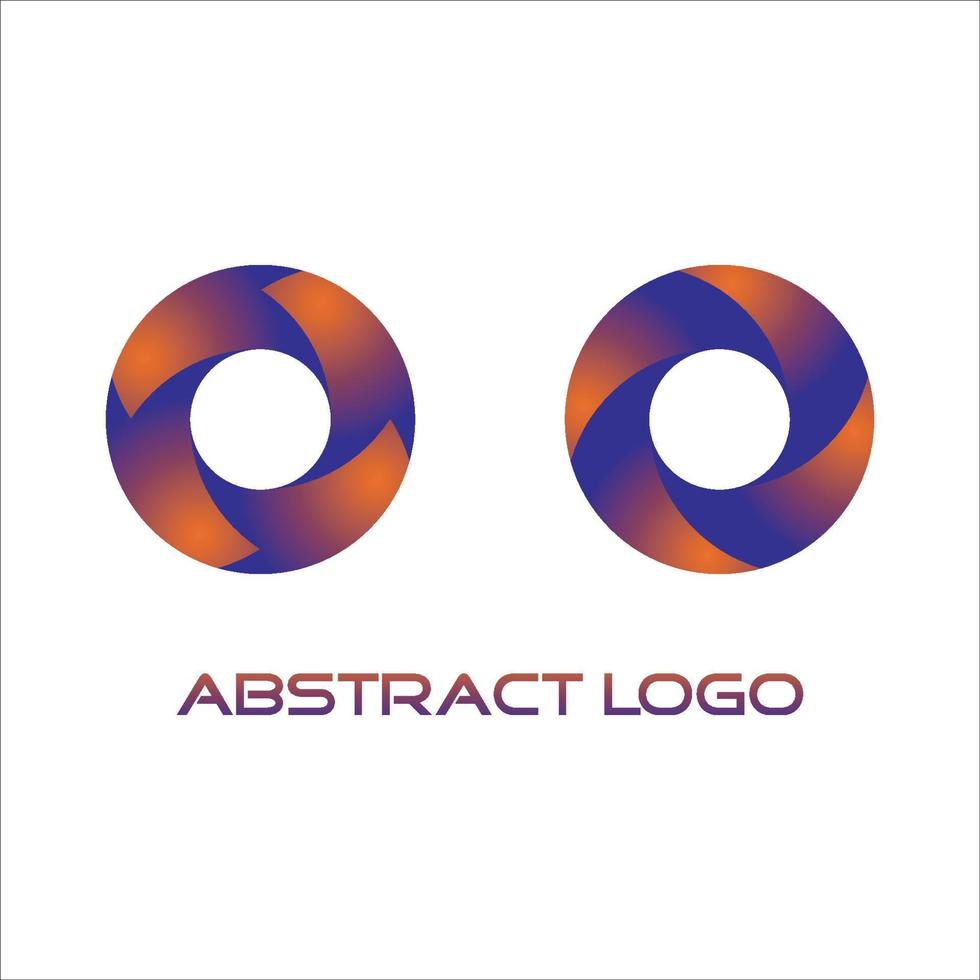 O letter round shape abstract logo design vector