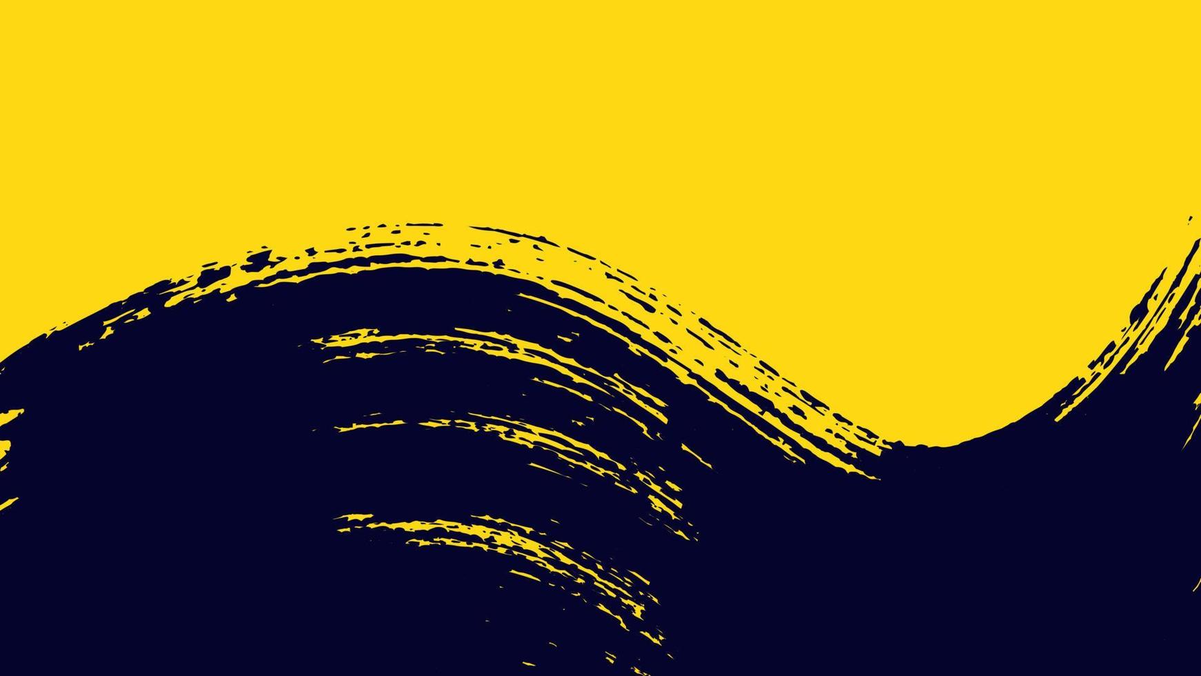 Fondo de miniatura moderno grunge negro y amarillo vector