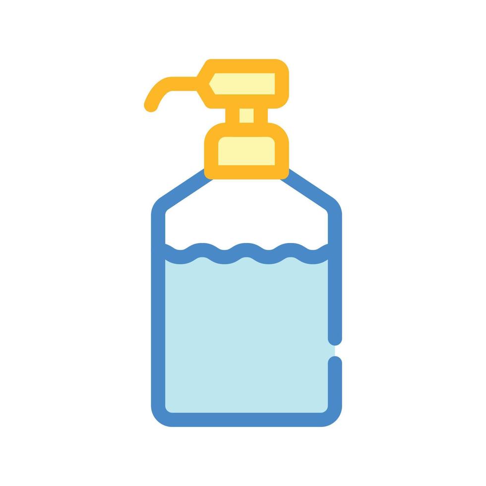 disinfectant bottle with pump color icon vector illustration