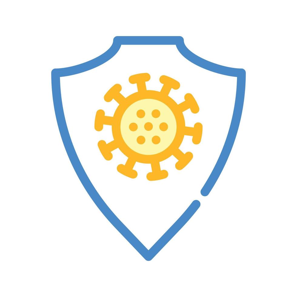 anti-virus protection shield color icon vector illustration