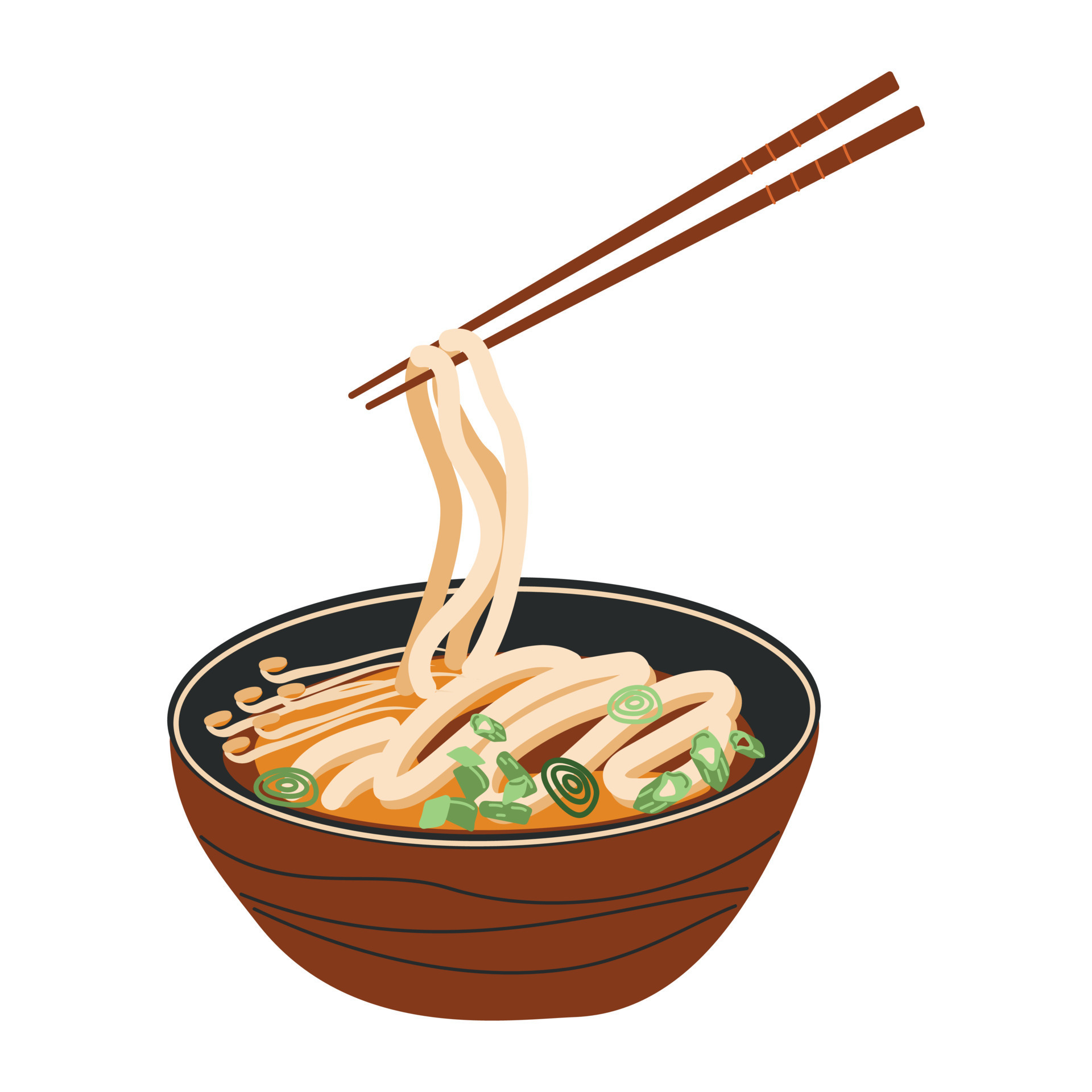 Delicious Udon Noodles 17477169 Vector Art at Vecteezy