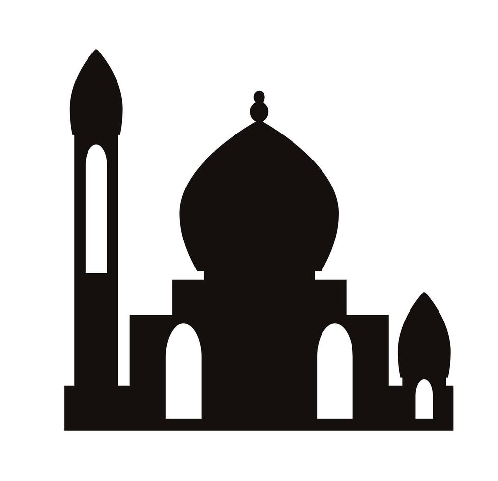 mosque building silhouette vector