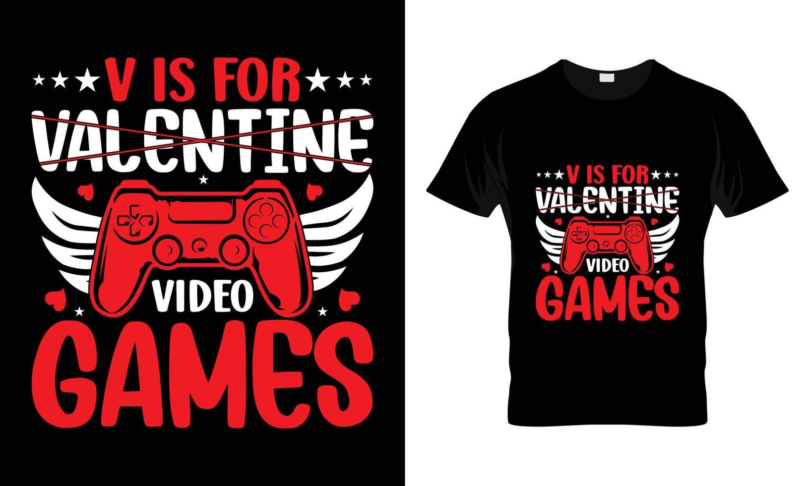 v is for valentine video games vector