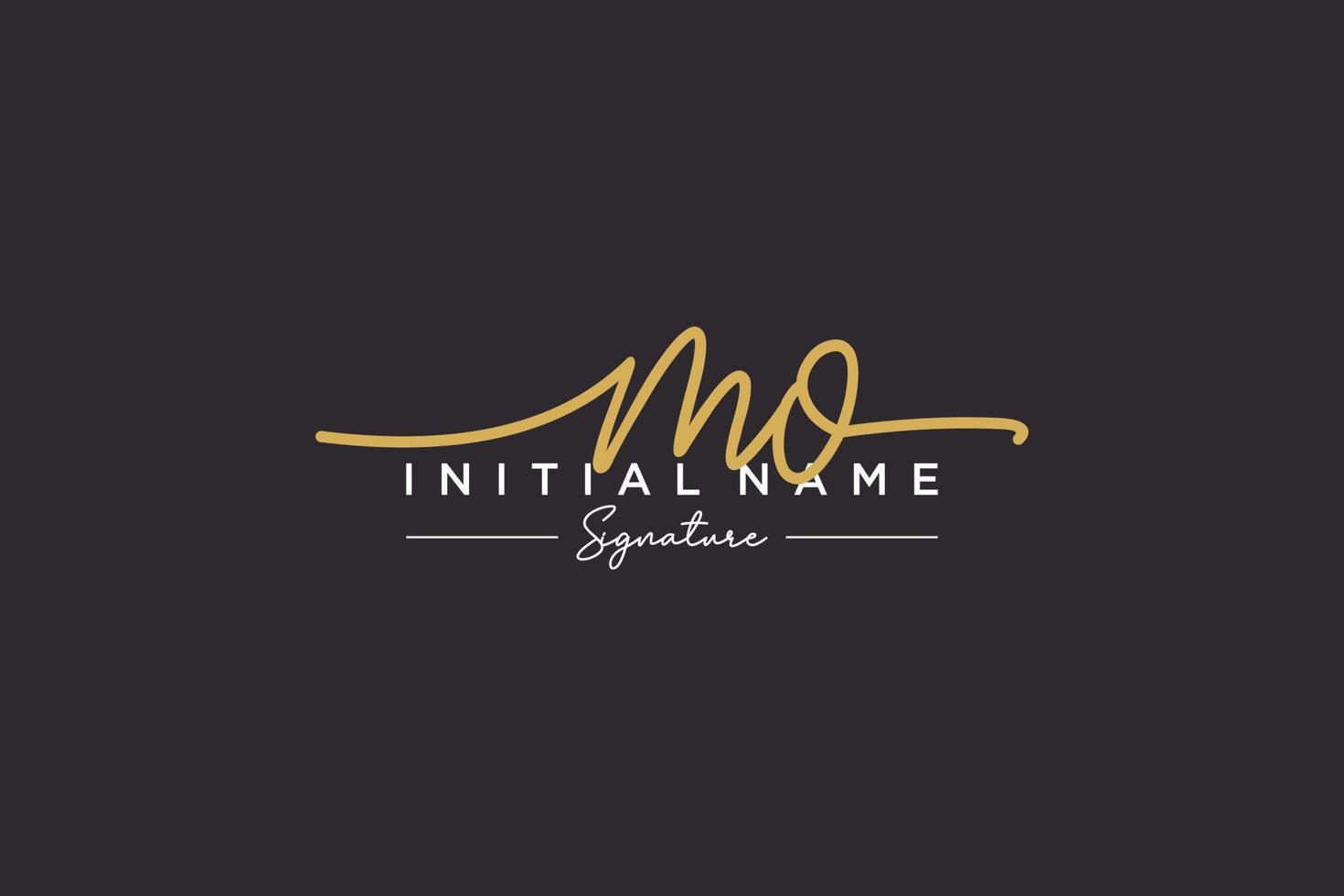 Initial MO signature logo template vector. Hand drawn Calligraphy lettering Vector illustration.