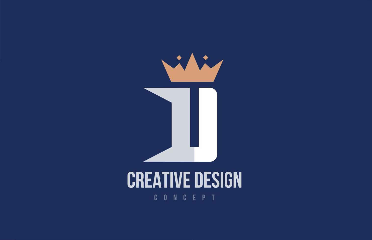 king crown U alphabet letter logo icon design. Creative template for business and company vector