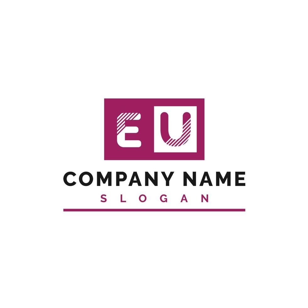 EU Logo Design. EU Letter Logo Vector Illustration - Vector