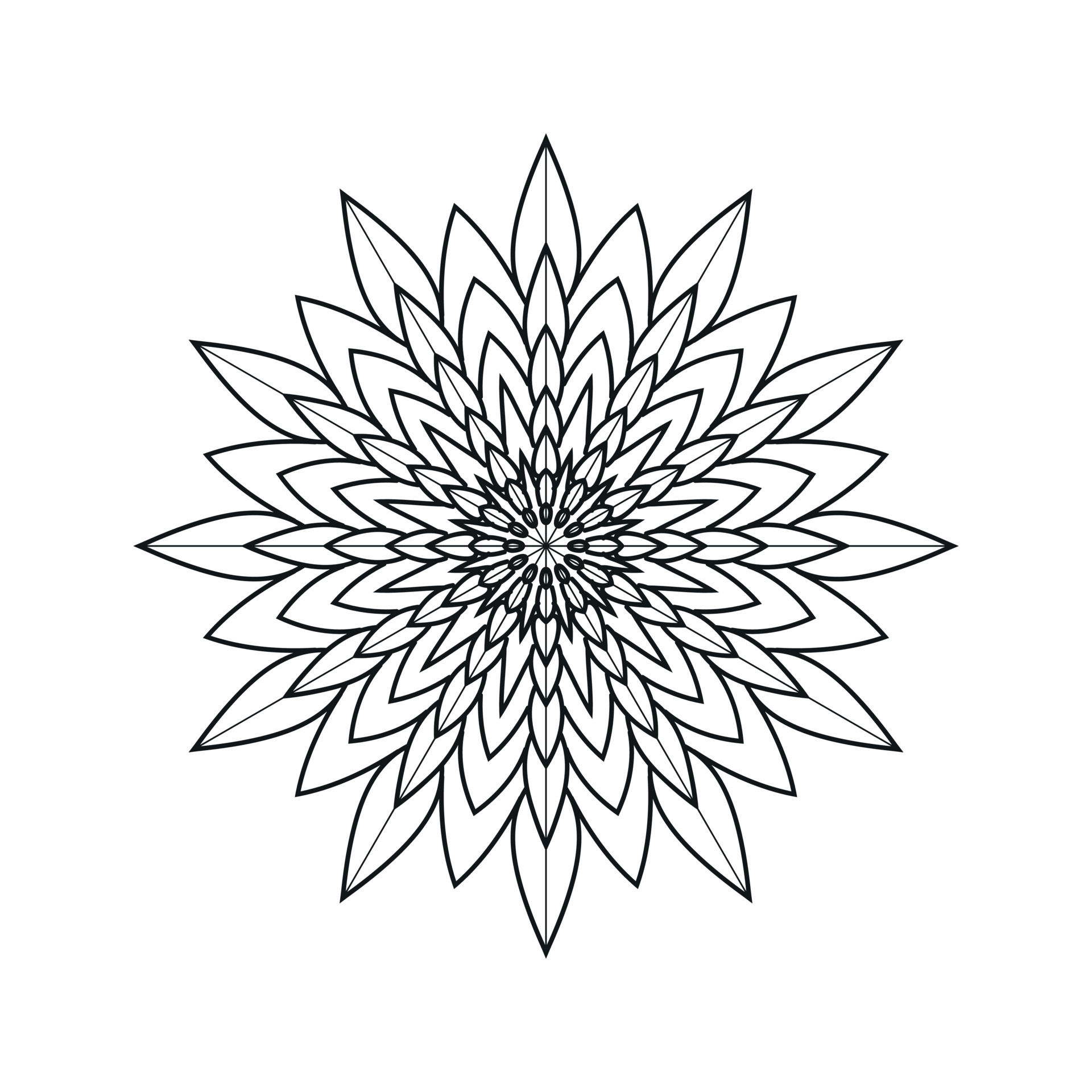 Black and white flower mandala designs 17478839 Vector Art at Vecteezy