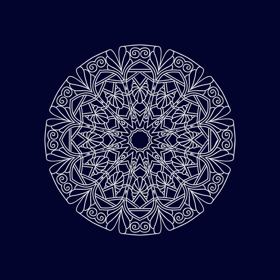 nueva ilustración de vector de arte mandala