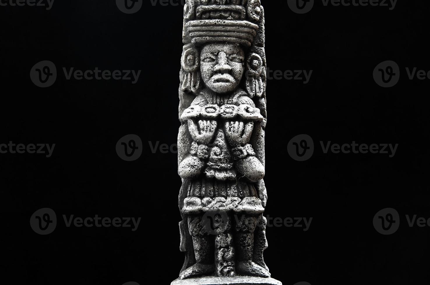 Pre Columbian miniature on black background photo