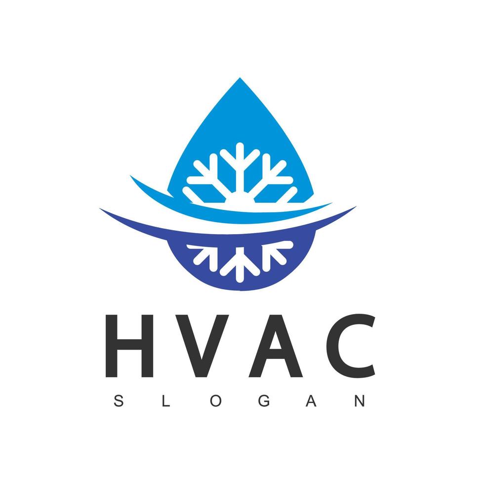 logotipo de aire acondicionado, icono de hvac vector