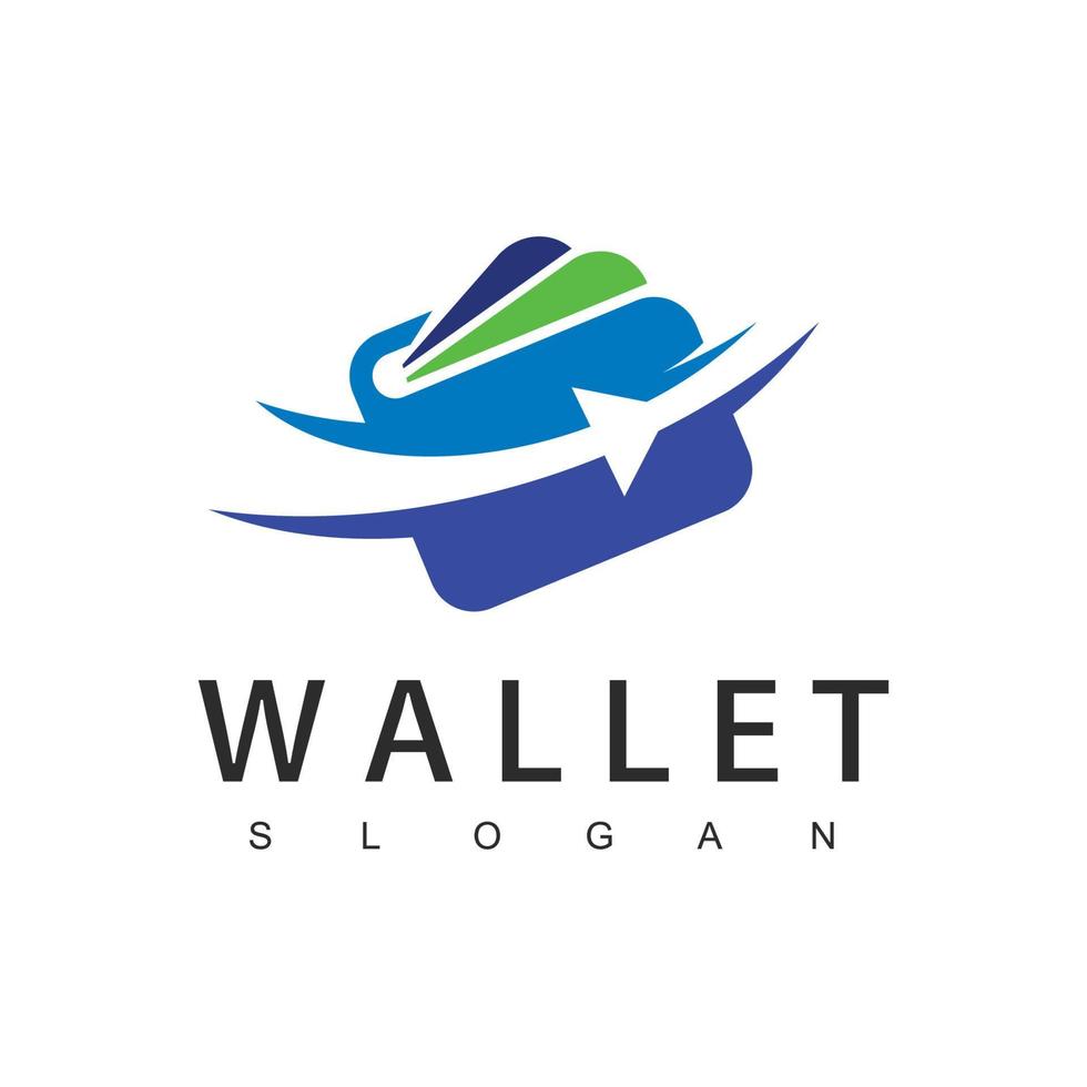 plantilla de diseño de logotipo de billetera, icono de pago vector