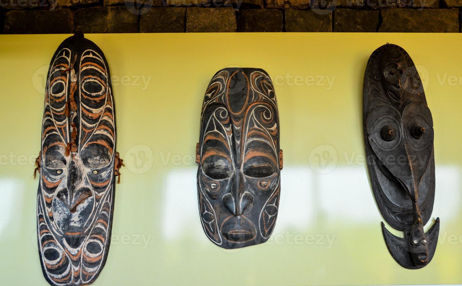 African masks view photo