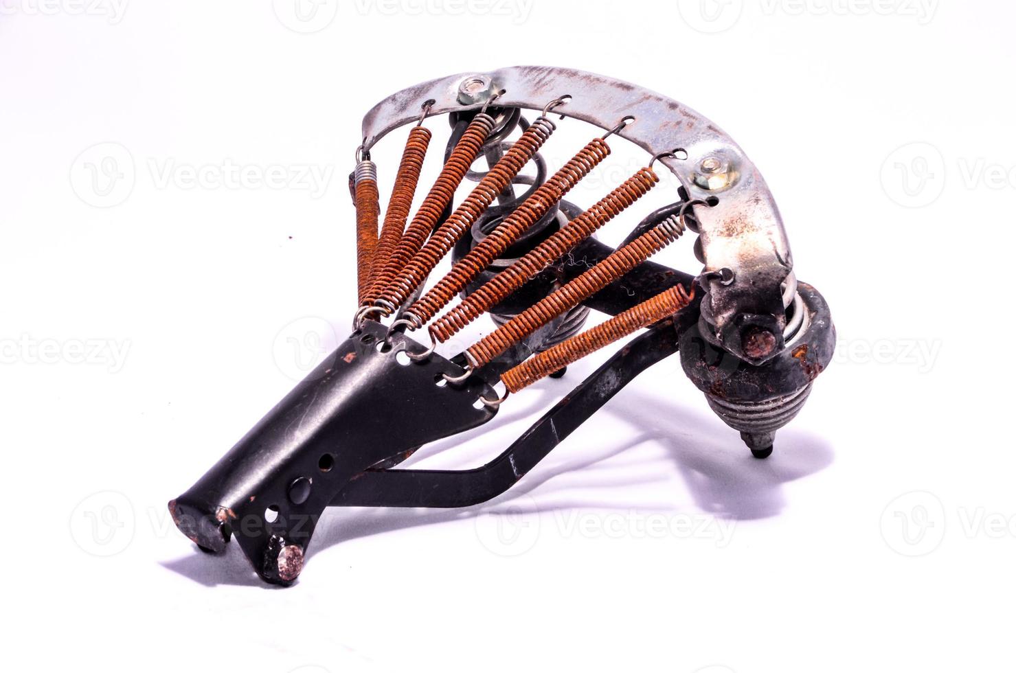 Bicycle selim on white background photo