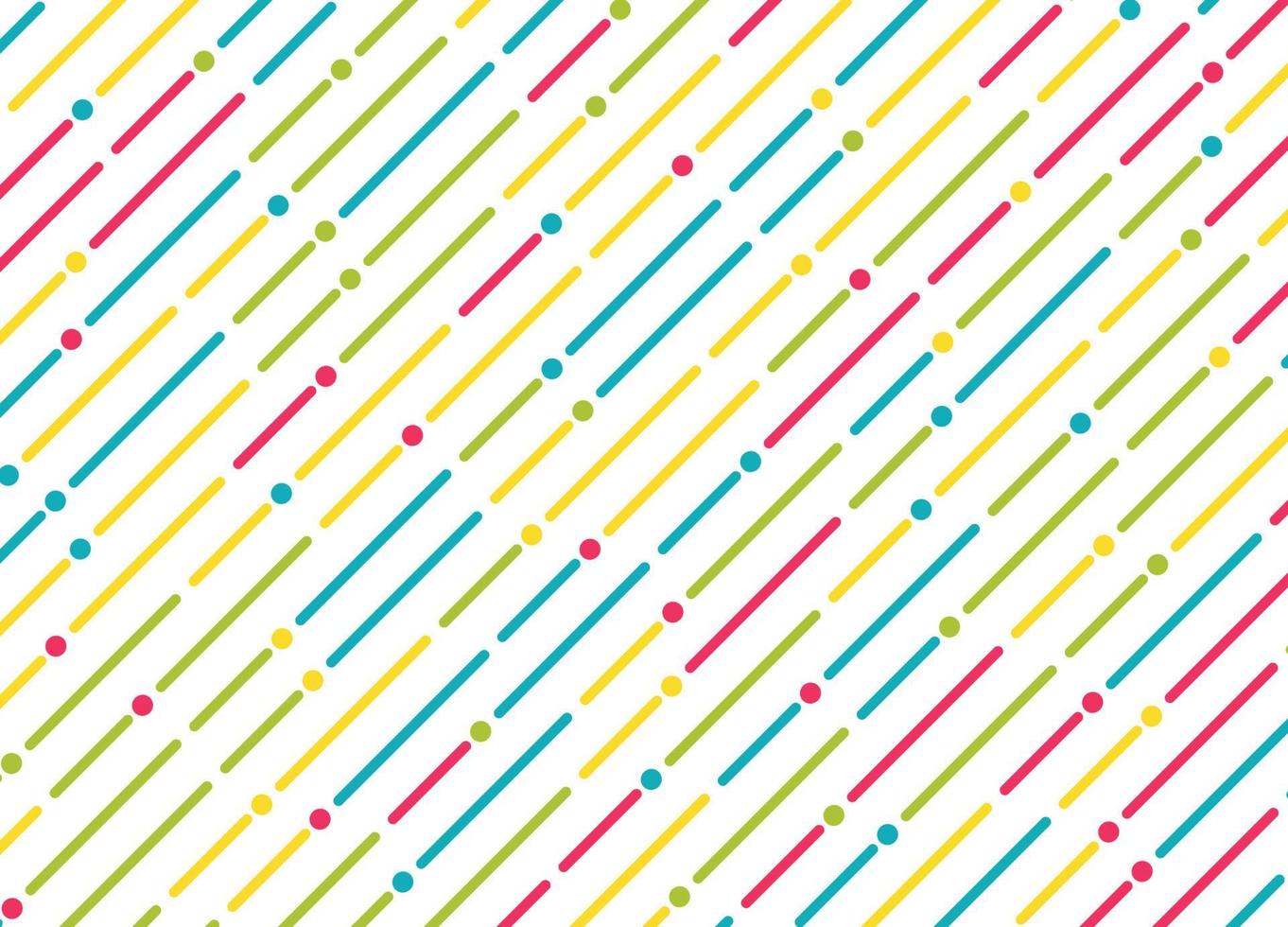 Lines and dots in different colors, vivid background, patten, abstract vector design