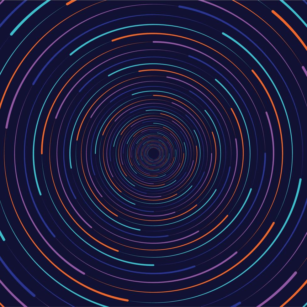 Beautiful lines in circle, colorful spiral wallpaper, vector abstract background, vivid art