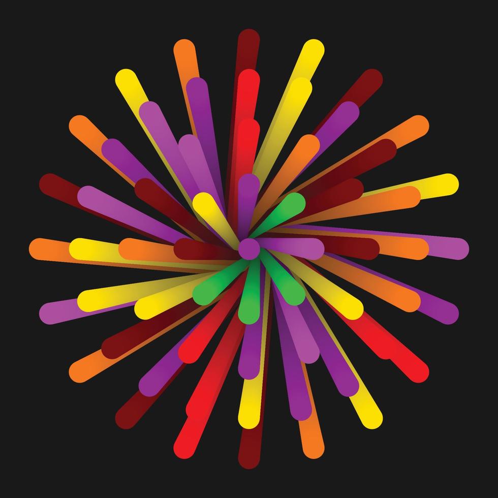 Colorful flower, vivid colors, vector abstract design, art, wallpaper element