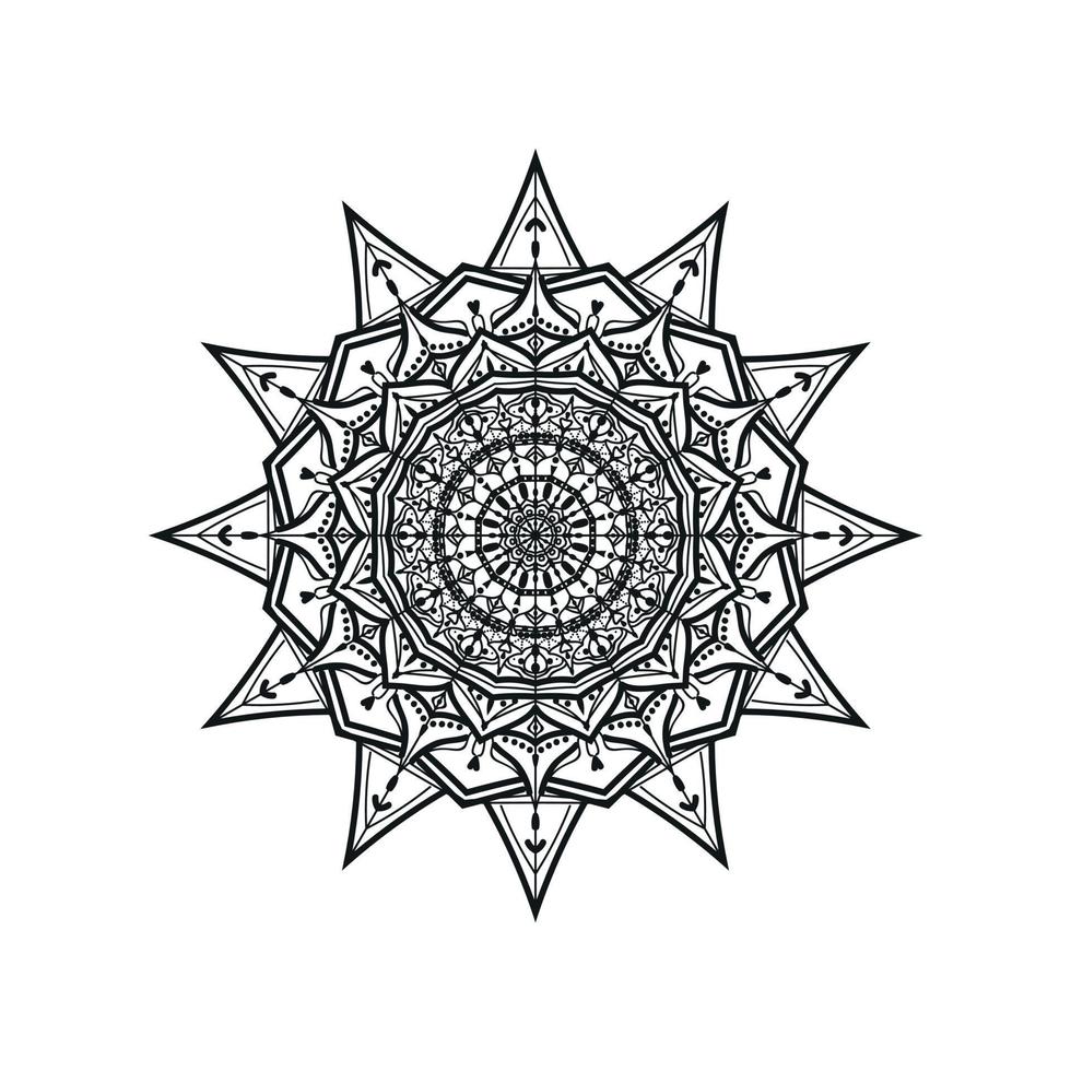 Black and white flower mandala designs vector