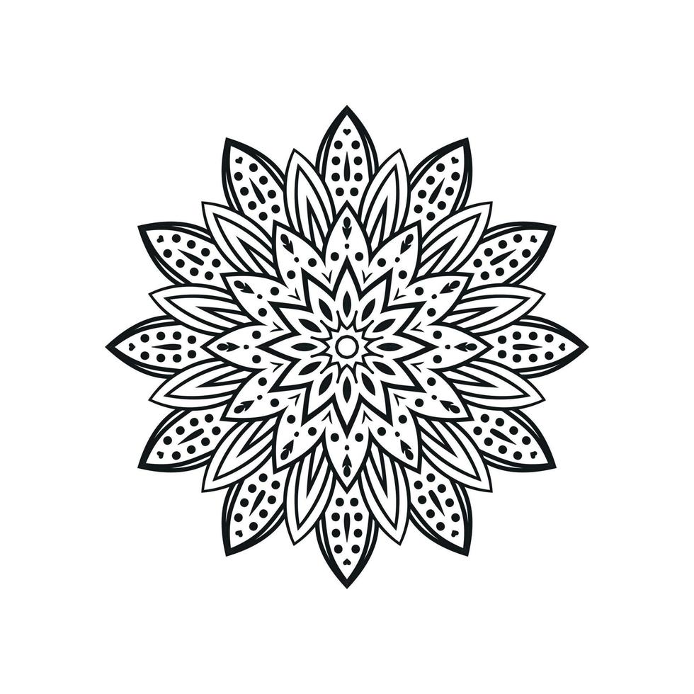 Black and white flower mandala designs vector