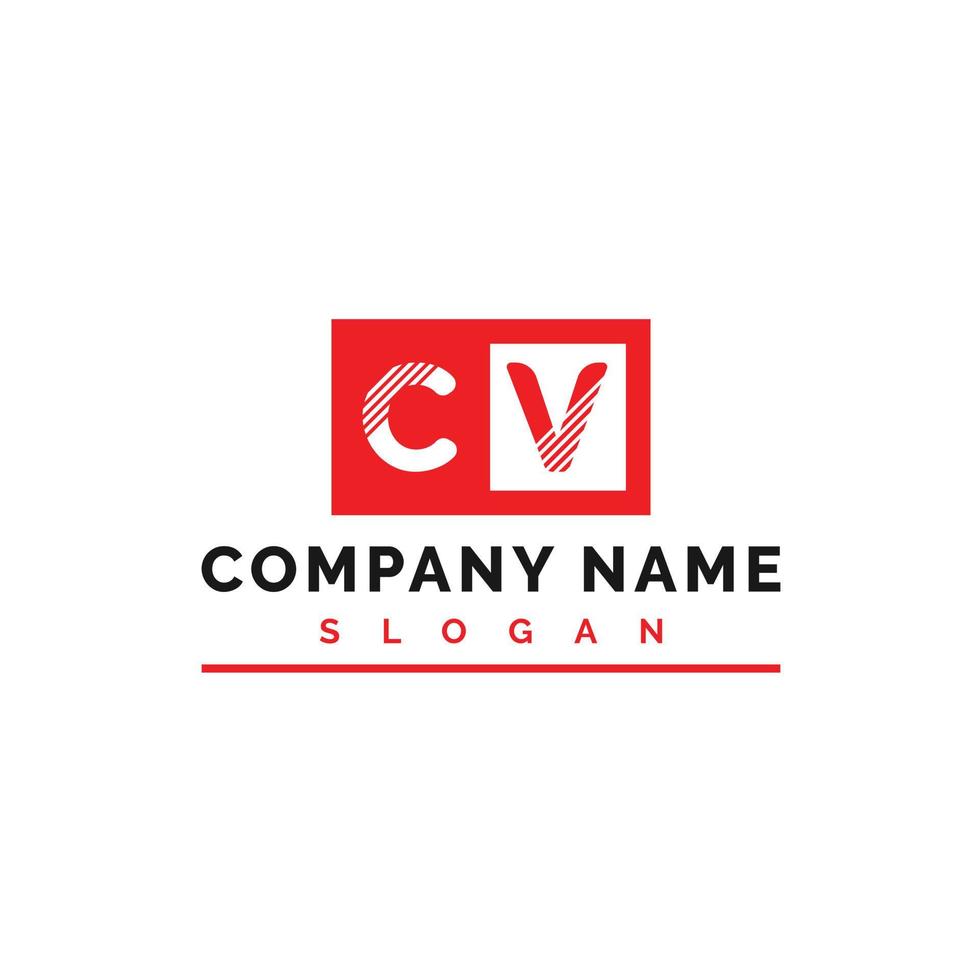 CV Logo Design.CV Letter Logo Vector Illustration - Vector