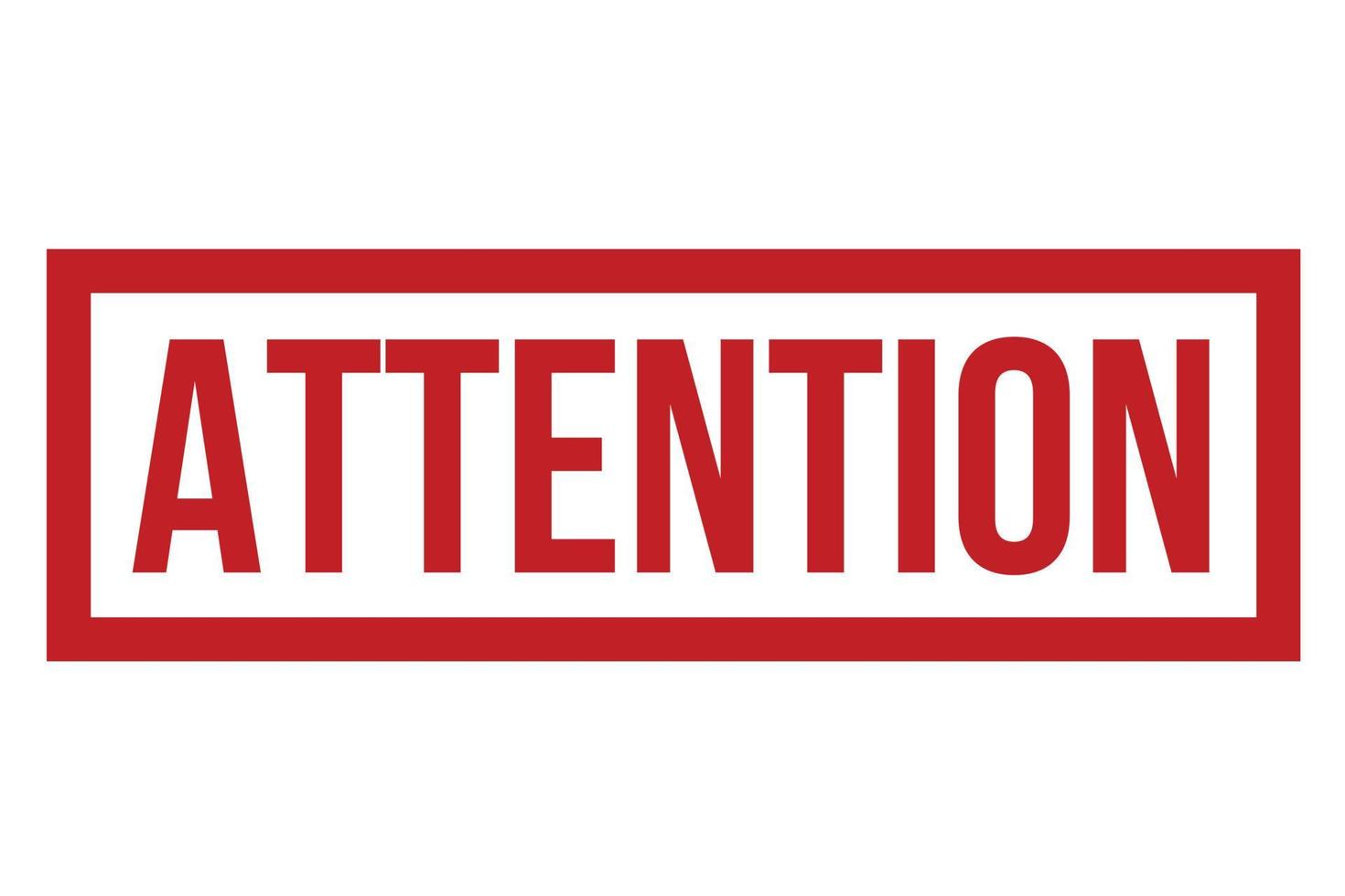 Attention Rubber Stamp On White Background vector