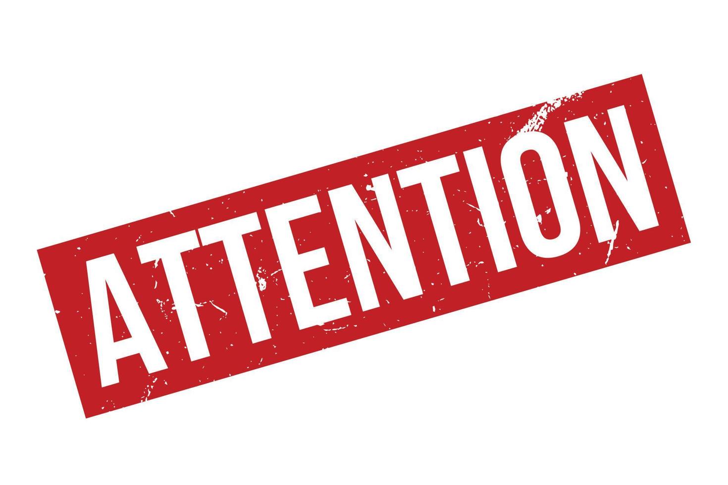 Red Attention Rubber Grunge Stamp - Vector