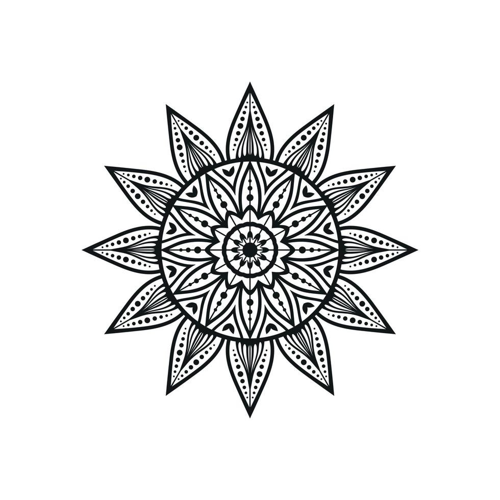 Black and white flower mandala designs vector