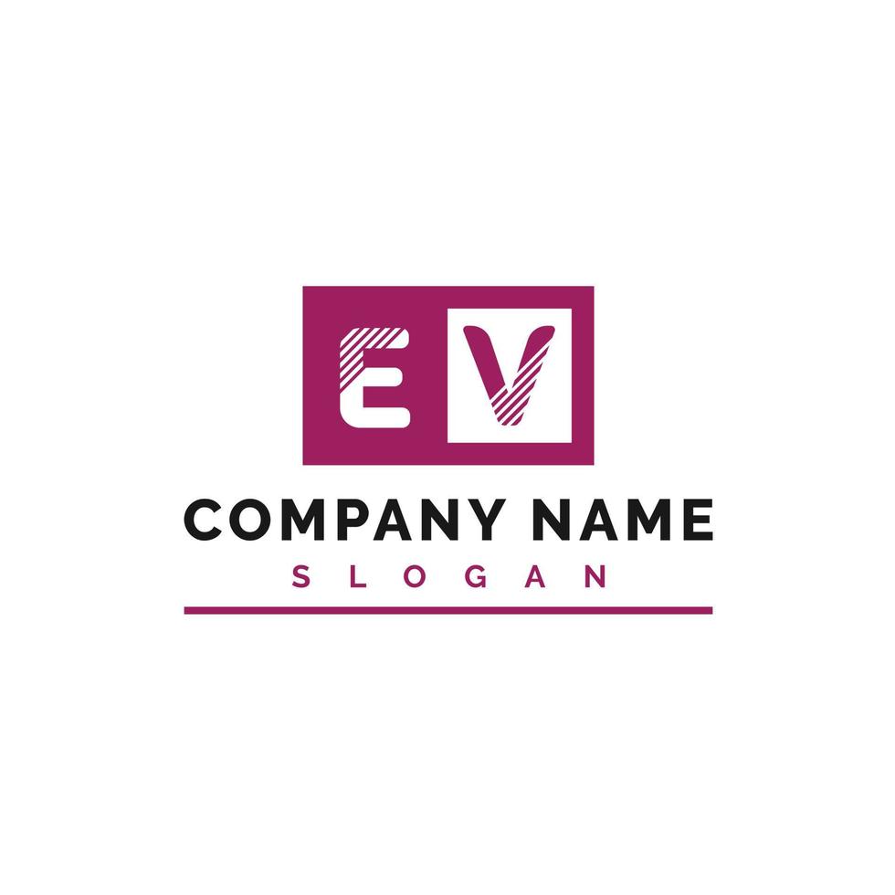 EV Logo Design. EV Letter Logo Vector Illustration - Vector