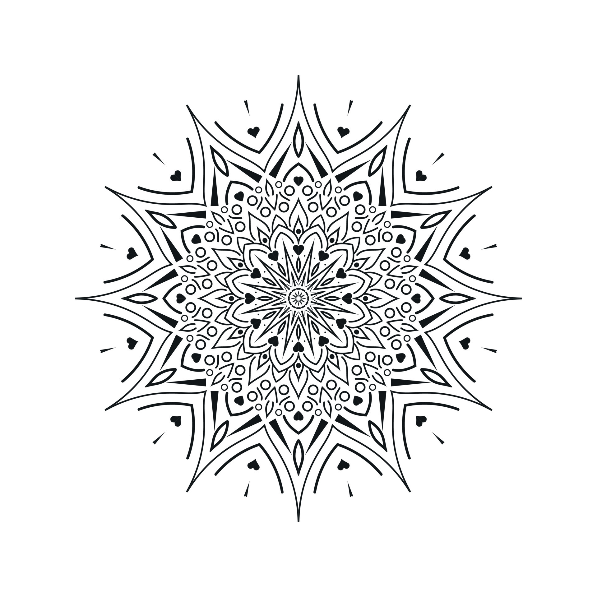 Black and white flower mandala designs 17479915 Vector Art at Vecteezy