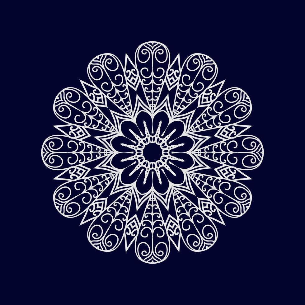 Ilustración de vector de fondo de diseño de patrón de mandala