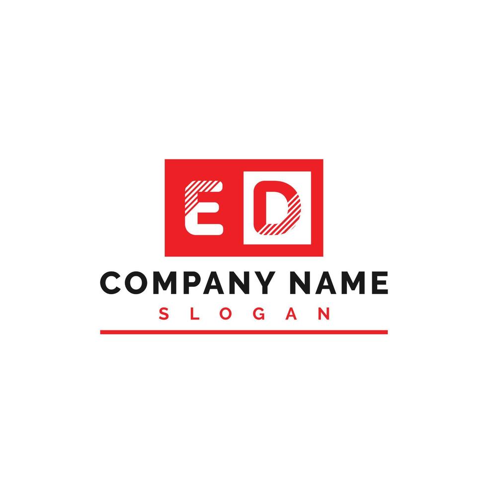 ED Logo Design. ED Letter Logo Vector Illustration - Vector