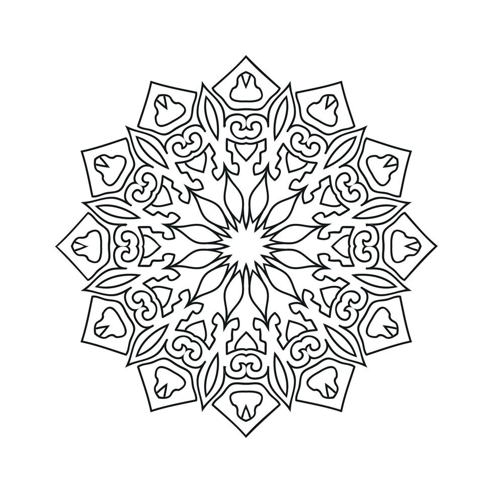 New flower mandala art vector illustration