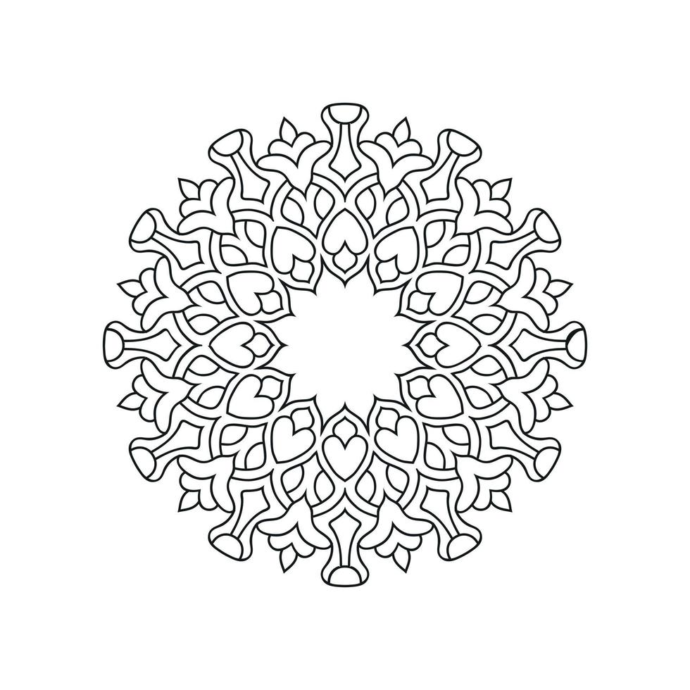 diseños de mandala de flores en blanco y negro. nueva ilustración de vector de arte mandala