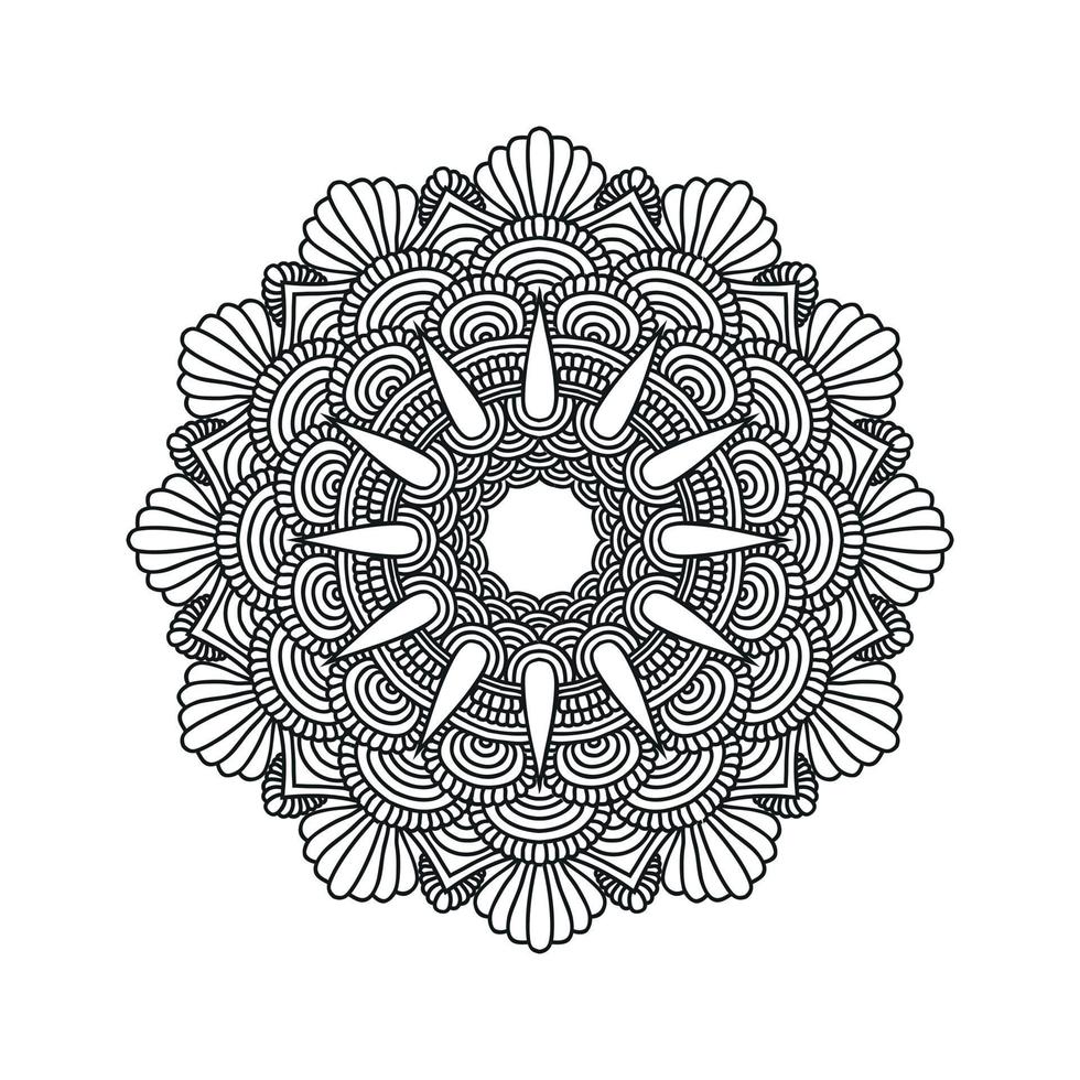 Black and white flower mandala vector 17479968 Vector Art at Vecteezy