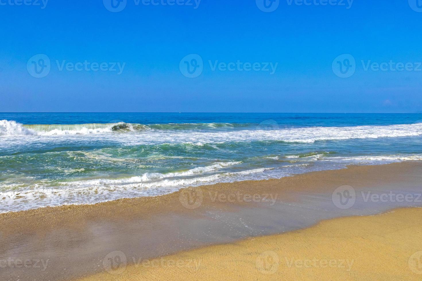 Extremely huge big surfer waves at beach Puerto Escondido Mexico. photo