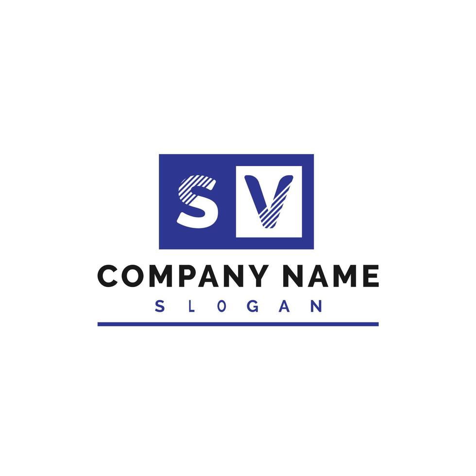 SV Letter Logo Design vector