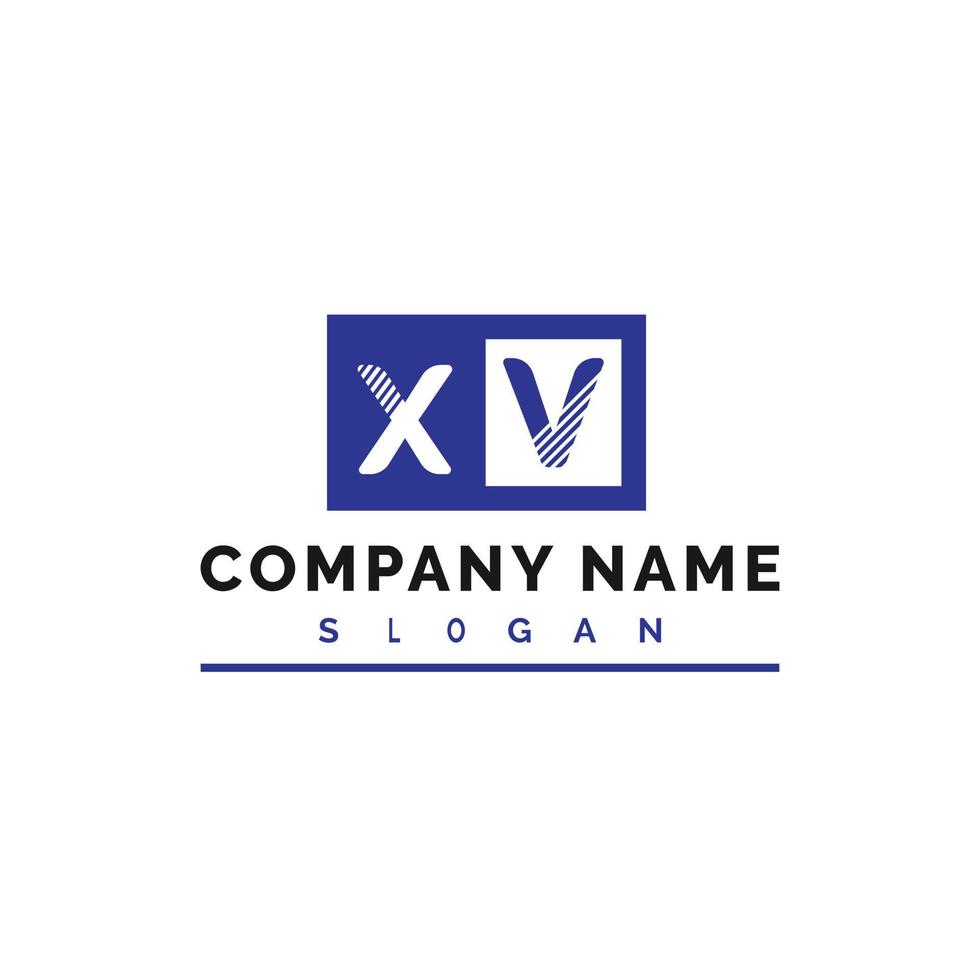 XV Letter Logo Design vector