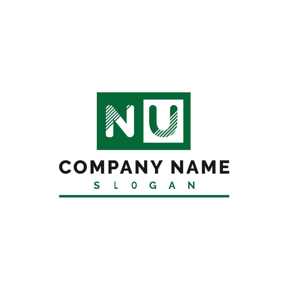 NU Letter Logo Design vector