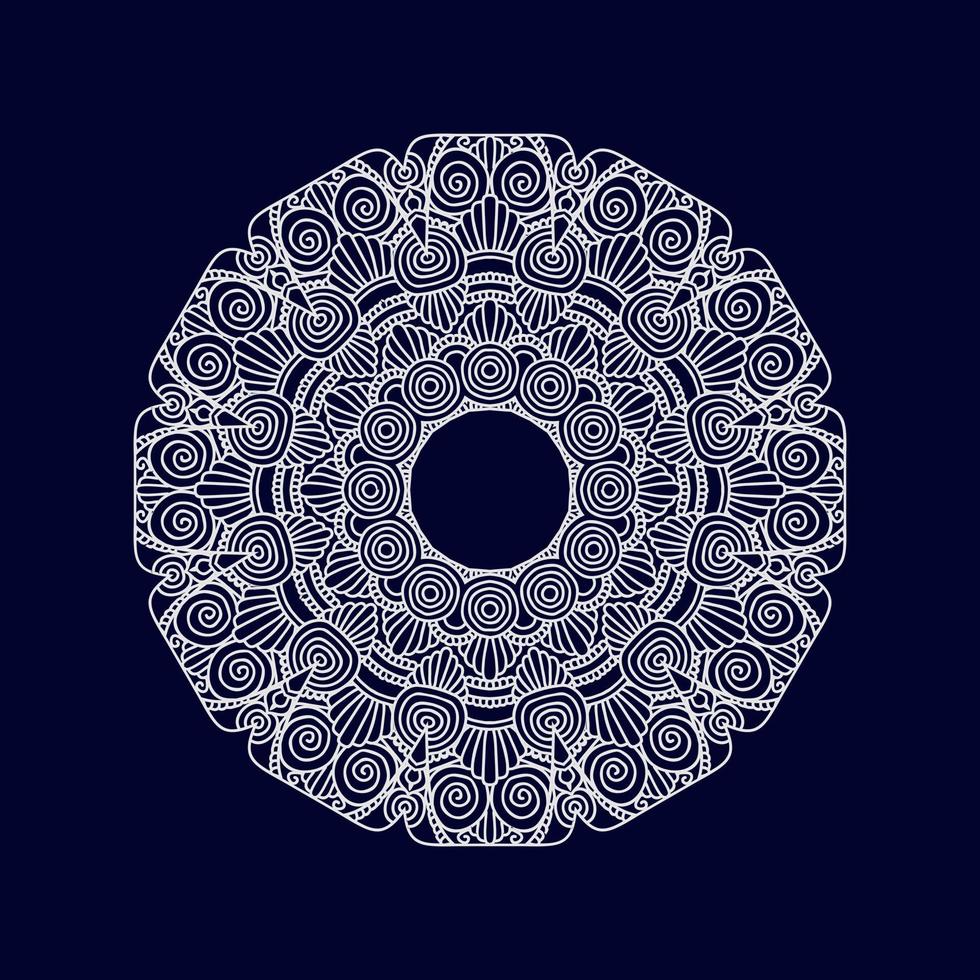 New flower mandala art vector illustration