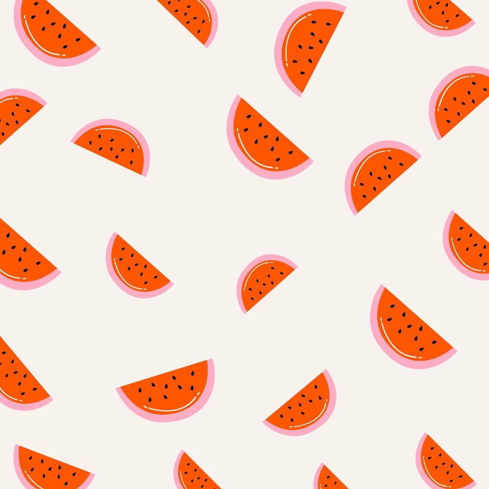 Seamless vector pattern with watermelon