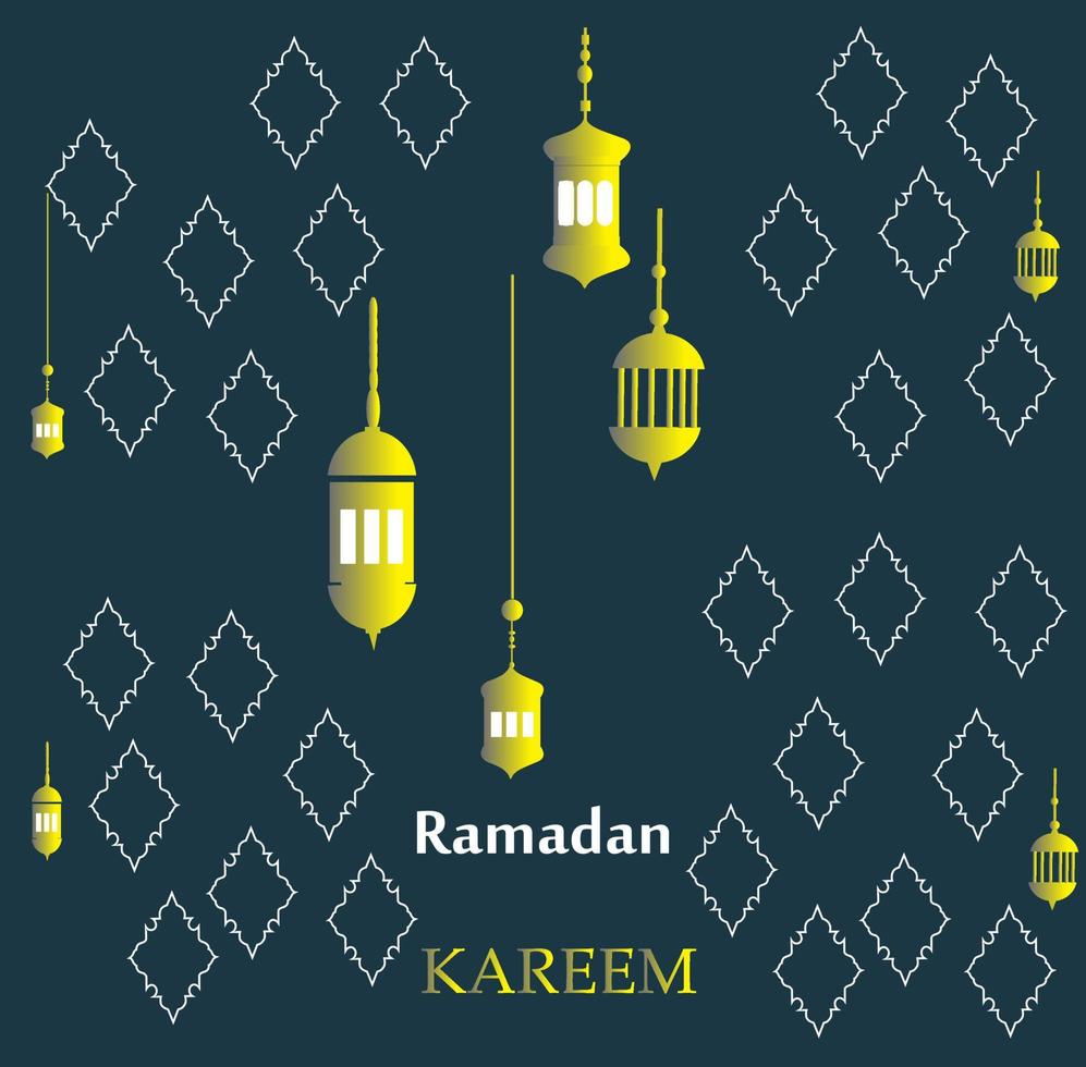 faro en la mezquita ramadan kareem. vector