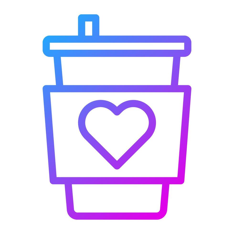 cup gradient purple valentine illustration vector and logo Icon new year icon perfect.