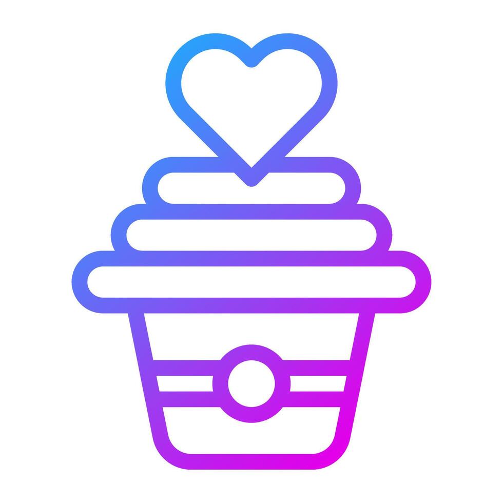 cake gradient purple valentine illustration vector and logo Icon new year icon perfect.