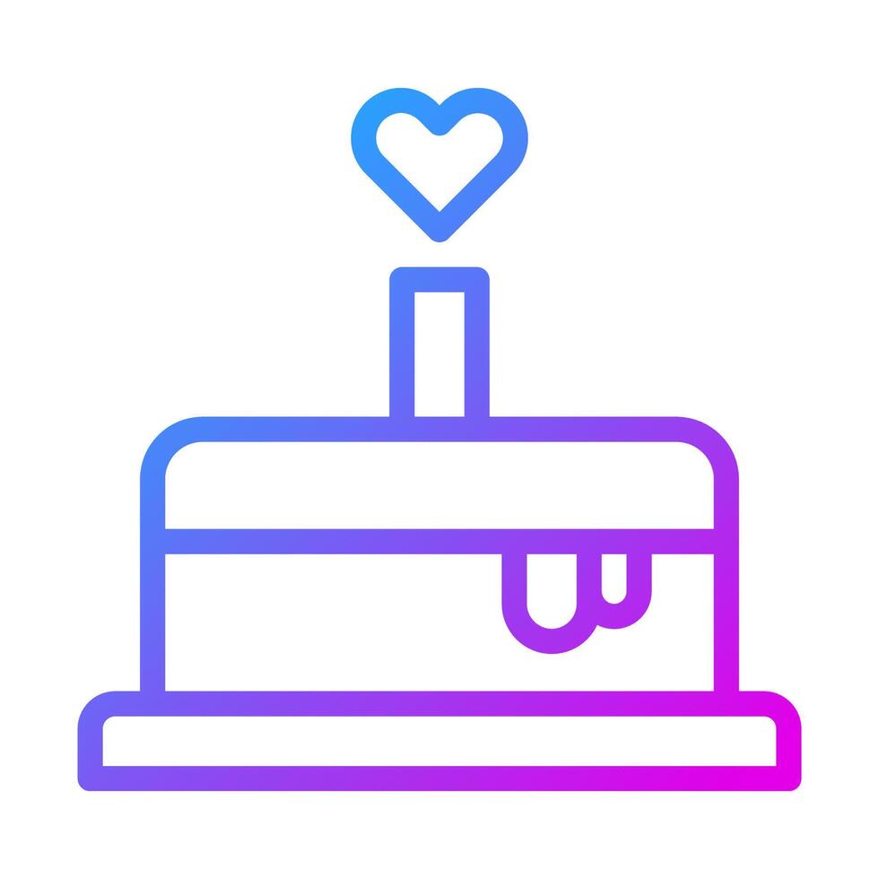 cake gradient purple valentine illustration vector and logo Icon new year icon perfect.