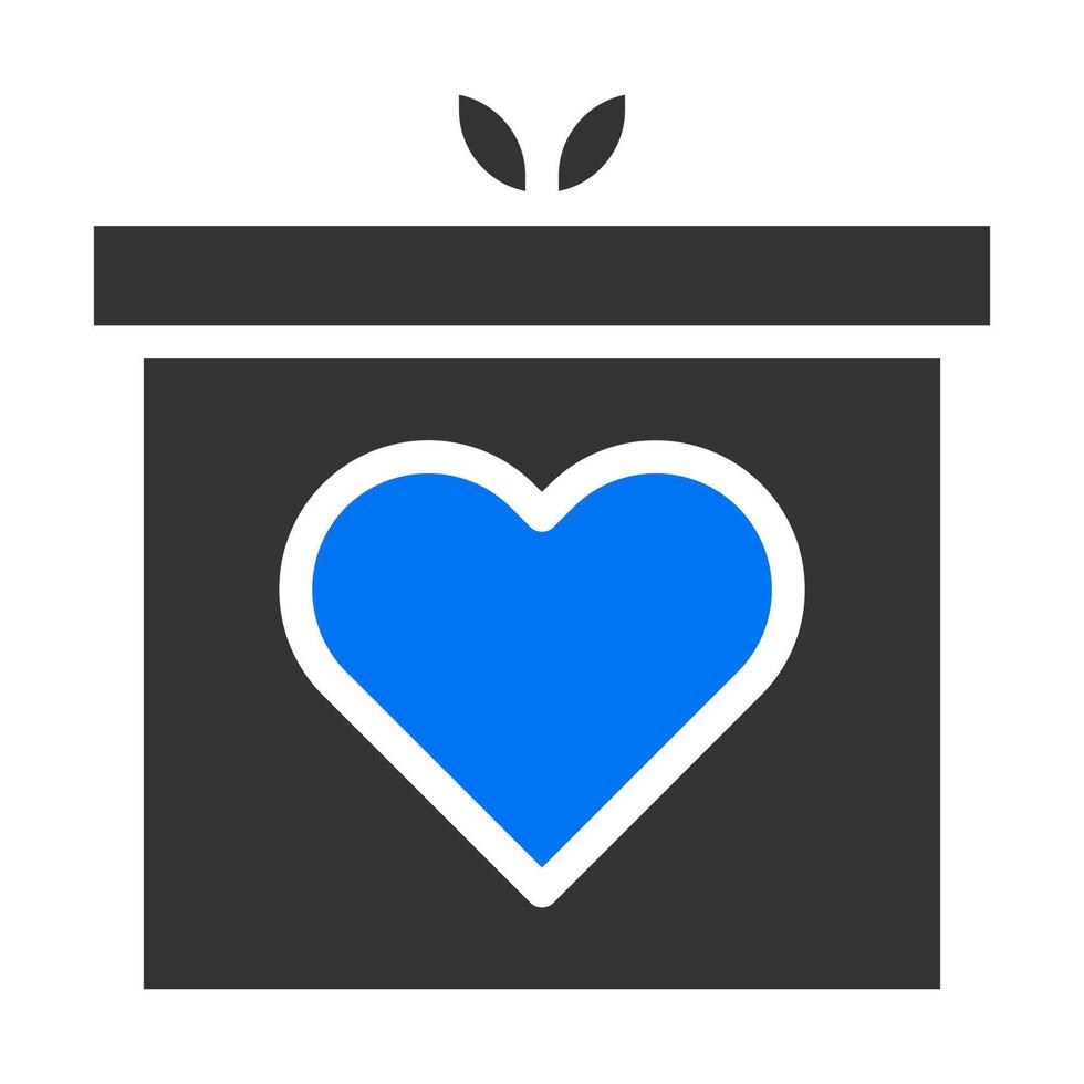 gift solid blue grey valentine illustration vector and logo Icon new year icon perfect.