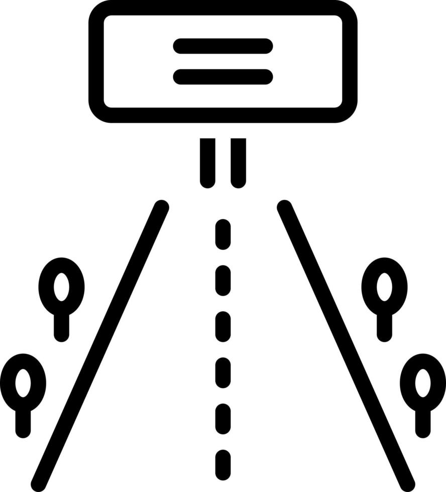 line icon for way vector