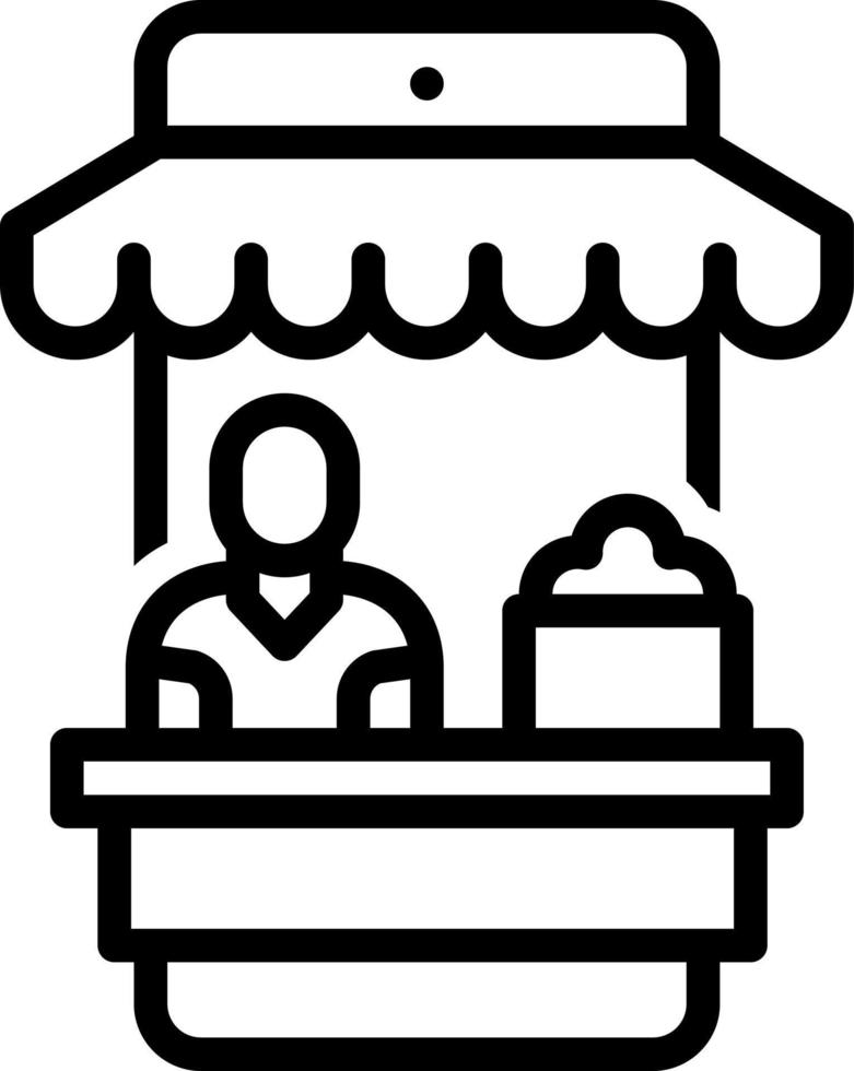 line icon for seller vector